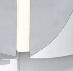 Casa Padrino Luxus Eckspiegel 150 x 3,5 x H. 150 cm - Eck Wandspiegel mit LED Streifen - Hotel Spiegel - Boutique Spiegel - Luxus Qualität