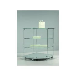 Casa Padrino Luxus Eck-Theken-Vitrine 68 x 68 cm H. 90 cm - Ladeneinrichtung - Boutique Möbel - Made in Italy