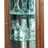 Casa Padrino Luxus Eckvitrine Braun 40 x 45 x H. 108 cm - Massivholz Eckschrank - Wohnzimmerschrank - Luxus Massivholz Wohnzimmer Möbel