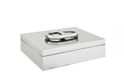 Casa Padrino Luxus Edelstahl Beauté Box Silber 39 x 31 x H. 14,5 cm - Hotel Kollektion