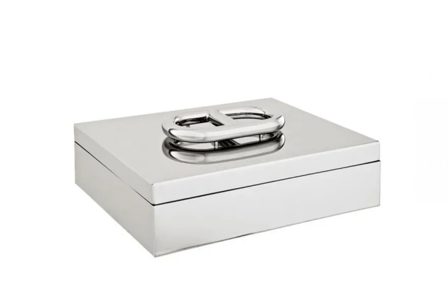 Casa Padrino Luxus Edelstahl Beauté Box Silber 39 x 31 x H. 14,5 cm - Hotel Kollektion
