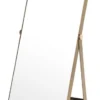 Casa Padrino Luxus Edelstahl Standspiegel Messingfarben 53 x 45 x H. 157 cm - Schlafzimmer Spiegel - Schlafzimmer Möbel - Luxus Kollektion