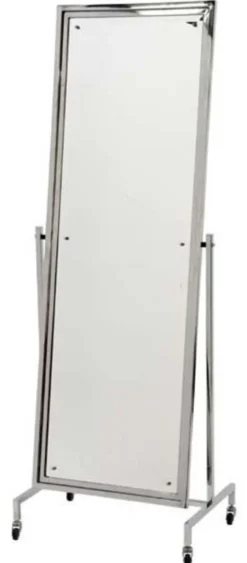 Casa Padrino Luxus Edelstahl Standspiegel 63 x H. 171 cm - Designer Spiegel
