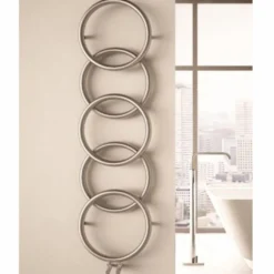 Casa Padrino Luxus Edelstahl Wandheizung Silber H. 147 cm - Luxus Wandheizkörper