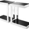 Casa Padrino Luxus Edelstahl Konsolen 2er Set 70 x 40 x H. 79 cm - Limited Edition