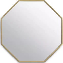 Casa Padrino Luxus Edelstahl Wandspiegel Messing 97 x 4 x H. 90 cm - Wohnzimmer Spiegel - Schlafzimmer Spiegel - Garderoben Spiegel - Luxus Möbel - Luxus Einrichtung