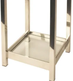 Casa Padrino Luxus Edelstahl Schirmständer Silber 30 x 30 x H. 70 cm - Luxus Accessoires
