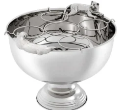 Casa Padrino Luxus Edelstahl Champagnerkühler mit Silber 43,5 x 39 x H. 33,5 cm - Hotel & Restaurant Accessoires