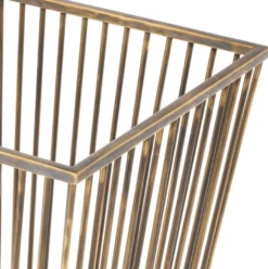 Casa Padrino Luxus Edelstahl Wäschekorb Vintage Messingfarben 30 x 30 x H. 40,5 cm - Luxus Kollektion