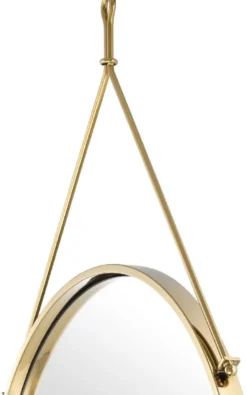 Casa Padrino Luxus Edelstahl Wandspiegel Gold Ø 65 x 3 x H. 97 cm - Garderoben Spiegel - Wohnzimmer Spiegel - Schlafzimmer Spiegel - Luxus Qualität