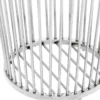 Casa Padrino Luxus Edelstahl Wäschekorb Silber Ø 30 x H. 40,5 cm - Luxus Badezimmer Accessoires