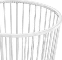 Casa Padrino Luxus Edelstahl Wäschekorb Silber Ø 30 x H. 40,5 cm - Luxus Badezimmer Accessoires