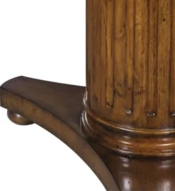 Casa Padrino Luxus Eichenholz Esstisch Braun Ø 135 x H. 78 cm - Massivholz Esszimmermöbel