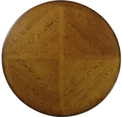 Casa Padrino Luxus Eichenholz Esstisch Braun Ø 135 x H. 78 cm - Massivholz Esszimmermöbel