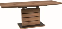 Casa Padrino Luxus Eichenholz Esstisch Braun / Schwarz 140-180 x 80 x H. 76 cm - Ausziehbarer Esszimmertisch - Esszimmer Möbel