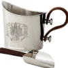 Casa Padrino Luxus Eiseimer mit Schaufel Set Silber / Braun 34 x 21 x H. 24 cm - Hotel & Restaurant Accessoires