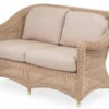Casa Padrino Luxus 2er Gartensofa Naturfarben / Beige 140 cm