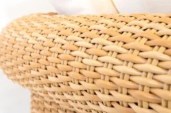Casa Padrino Luxus 2er Gartensofa Naturfarben / Weiß 205 cm