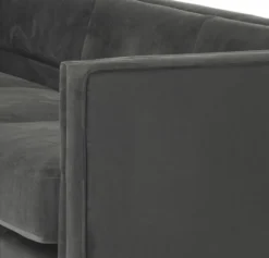 Casa Padrino Luxus 3er Sofa Anthrazitgrau 231 x 86 x H. 73,5 cm - Luxus Wohnzimmer Sofa