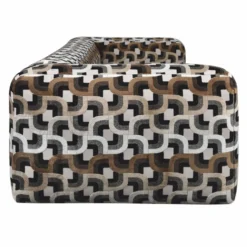 Casa Padrino Luxus 3er Sofa Braun / Weiß / Schwarz 252 cm - Wohnzimmer & Hotel Möbel