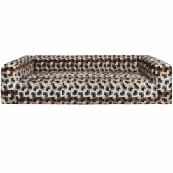 Casa Padrino Luxus 3er Sofa Braun / Weiß / Schwarz 252 cm - Wohnzimmer & Hotel Möbel