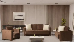 Casa Padrino Luxus 3er Sofa Braun 211 x 88 x H. 67 cm - Wohnzimmer Sofa - Hotel Sofa - Wohnzimmer Möbel - Hotel Möbel - Luxus Möbel - Luxus Einrichtung