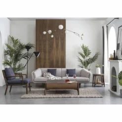 Casa Padrino Luxus 3er Sofa Grau / Braun 240 cm - Wohnzimmer & Hotel Möbel