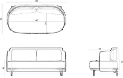 Casa Padrino Luxus 2er Sofa Grün / Bronze 160 cm - Wohnzimmer & Hotel Möbel