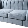 Casa Padrino Luxus 2er Sofa Hellgrau 170 cm - Chesterfield Möbel Grau