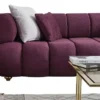 Casa Padrino Luxus 4er Sofa Lila / Gold - Modernes Wohnzimmer Sofa - Moderne Wohnzimmer Möbel - Luxus Kollektion