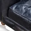 Casa Padrino Luxus 6er Sofa Schwarz 410 x 120 x H. 77 cm - Chesterfield Möbel