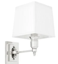 Casa Padrino Luxus 1er Wandleuchte Nickel - Luxus Qualität
