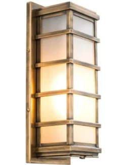 Casa Padrino Luxus 1er Wandleuchte im Barock Stil aus Antik Messing, 12 x 9 x 29 cm