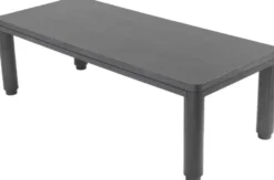 Casa Padrino Luxus Esstisch Anthrazitgrau 240 x 100 x H. 76 cm - Massivholz Küchentisch - Rechteckiger Esszimmertisch - Luxus Esszimmer Möbel