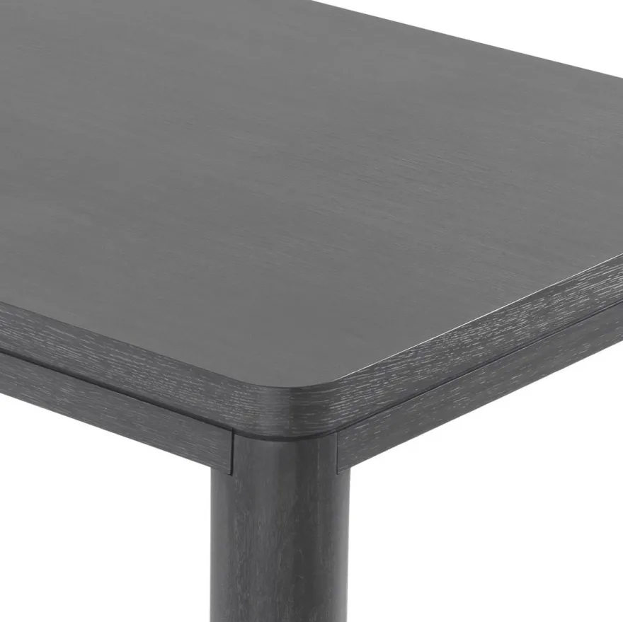 Casa Padrino Luxus Esstisch Anthrazitgrau 240 x 100 x H. 76 cm - Massivholz Küchentisch - Rechteckiger Esszimmertisch - Luxus Esszimmer Möbel