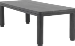 Casa Padrino Luxus Esstisch Anthrazitgrau 240 x 100 x H. 76 cm - Massivholz Küchentisch - Rechteckiger Esszimmertisch - Luxus Esszimmer Möbel