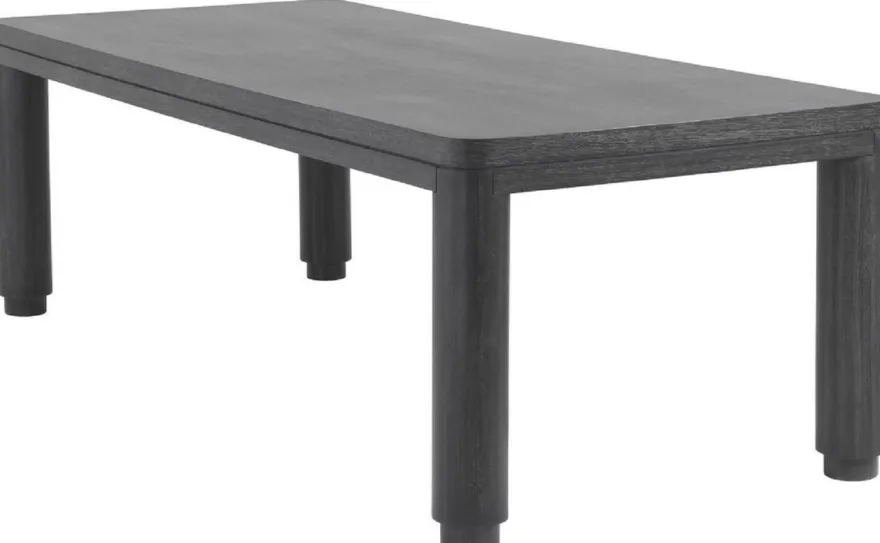 Casa Padrino Luxus Esstisch Anthrazitgrau 240 x 100 x H. 76 cm - Massivholz Küchentisch - Rechteckiger Esszimmertisch - Luxus Esszimmer Möbel