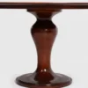 Casa Padrino Luxus Esstisch Braun / Weiß Ø 150 x H. 78 cm - Runder Massivholz Küchentisch - Esszimmertisch - Luxus Esszimmer Möbel