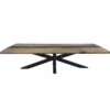 Casa Padrino Luxus Esstisch Braun / Schwarz 200 cm - Küchentisch mit Epoxidharz
