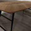 Casa Padrino Luxus Esstisch Braun / Schwarz 250 x 100 x H. 77 cm - Rechteckiger Küchentisch Eichenparkett Tischplatte - Massivholz Esszimmer Möbel - Luxus Esszimmer Möbel