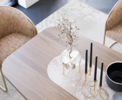 Casa Padrino Luxus Esstisch Braun / Beige 240 x 100 x H. 80 cm - Massivholz Esszimmertisch mit Marmorplatte - Esszimmer Möbel - Luxus Möbel - Luxus Esszimmer Einrichtung