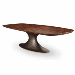Casa Padrino Luxus Esstisch Braun / Antik Gelbgold 310 cm - Esszimmmer Möbel