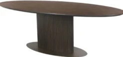 Casa Padrino Luxus Esstisch Dunkelbraun 235 x 110 x H. 75 cm - Ovaler Küchentisch - Esszimmer Möbel - Küchen Möbel - Luxus Möbel - Luxus Einrichtung - Esszimmer Einrichtung - Möbel Luxus