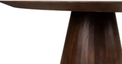 Casa Padrino Luxus Esstisch Dunkelbraun Ø 120 x H. 76 cm - Runder Massivholz Küchentisch - Esszimmer Möbel - Küchen Möbel - Luxus Möbel - Luxus Einrichtung