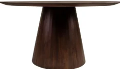 Casa Padrino Luxus Esstisch Dunkelbraun Ø 150 x H. 76 cm - Runder Massivholz Küchentisch - Esszimmer Möbel - Küchen Möbel - Luxus Möbel - Luxus Einrichtung
