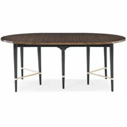 Casa Padrino Luxus Esstisch Dunkelbraun / Schwarz 122-182 cm - Ausziehbar