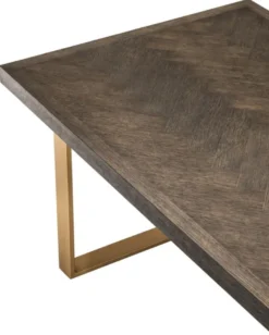 Casa Padrino Luxus Esstisch Dunkelbraun / Messing 300 x 115 x H. 75 cm - Luxus Esszimmertisch