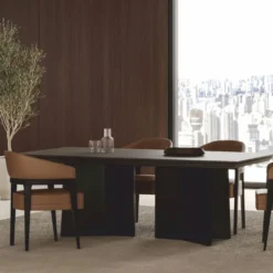 Casa Padrino Luxus Esstisch Dunkelbraun 220 cm - Hotel & Esszimmer Möbel
