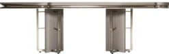 Casa Padrino Luxus Esstisch Grau / Silber 251 cm - Luxus Esszimmer Möbel