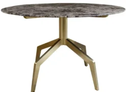Casa Padrino Luxus Esstisch Gold / Schwarz 120 x H. 76 cm - Esszimmermöbel